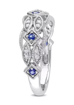 Buy 💯 1/3 ct. t.w. Sapphire and 1/10 ct. t.w. Diamond Ring in 10K White Gold by Belk & Co. 🎁 -DealsBelk & Co. Store Belk 24311