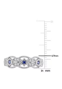 Buy 💯 1/3 ct. t.w. Sapphire and 1/10 ct. t.w. Diamond Ring in 10K White Gold by Belk & Co. 🎁 -DealsBelk & Co. Store Belk 24314