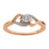Best reviews of ✔️ 1/8 ct. t.w. Diamond Side Hearts Polished Ring in 14K Rose Gold by Belk & Co. 😉