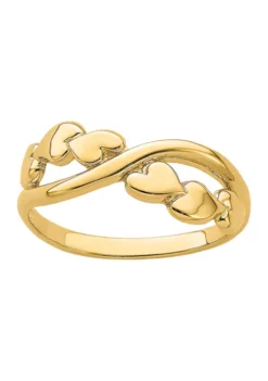 Best reviews of ⭐ 14K Yellow Gold Polished with X Design Heart Band by Belk & Co. 💯 -DealsBelk & Co. Store Belk 24340