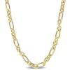 Best Sale 🔔 18k Yellow Gold Plated Sterling Silver 6mm Figaro Chain Necklace by Belk & Co. ✨