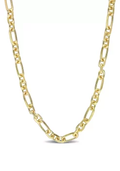Best Sale 🔔 18k Yellow Gold Plated Sterling Silver 6mm Figaro Chain Necklace by Belk & Co. ✨ -DealsBelk & Co. Store Belk 24368