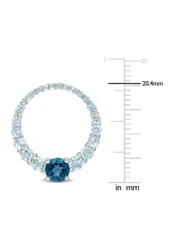 Best deal ✨ 3.32 ct. t.g.w. Sky Blue Topaz and London Blue Topaz Graduated Open Circle Earrings in Sterling Silver by Belk & Co. 🔔 -DealsBelk & Co. Store Belk 24380