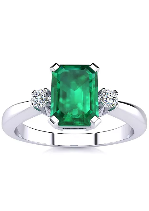 Wholesale ๐ฏ Lab Created 2 1/2cttw Octagon Shape Created Emerald and Diamond Ring In Sterling Silver by Belk & Co. ๐ 1 Wholesale ๐ฏ Lab Created 2 1/2cttw Octagon Shape Created Emerald and Diamond Ring In Sterling Silver by Belk & Co. ๐