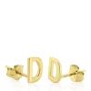 Hot Sale 🧨 10k Yellow Gold D Initial Earrings by Belk & Co. ⌛