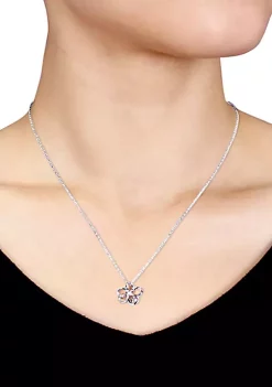 New 🎉 Diamond Flower Pendant in Sterling Silver by Belk & Co. ✔️ -DealsBelk & Co. Store Belk 24416