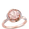 Best Pirce 🧨 1.75 ct. t.w. Morganite and 1/6 ct. t.w. Diamond Swirl Ring by Belk & Co. 🔔