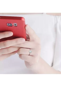 Promo 😍 Pear Shape Aquamarine and 1/7 CT TW Diamond Ring in 14k White Gold by Belk & Co. 😀 -DealsBelk & Co. Store Belk 24446