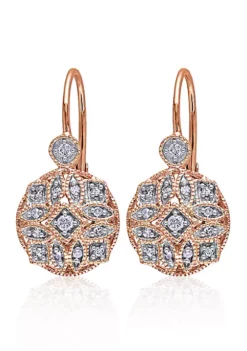 Promo 👍 Diamond Earrings in 14k Rose Gold by Belk & Co. 🧨 -DealsBelk & Co. Store Belk 2445