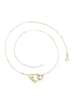 Deals 🎉 Graduated Heart Necklace in 10K Yellow Gold by Belk & Co. 🧨