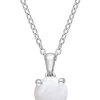 Discount 🥰 4/5 CT TGW Opal Solitaire Pendant with Chain in Sterling Silver by Belk & Co. 🛒
