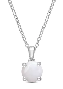 Discount 🥰 4/5 CT TGW Opal Solitaire Pendant with Chain in Sterling Silver by Belk & Co. 🛒 11 Discount 🥰 4/5 CT TGW Opal Solitaire Pendant with Chain in Sterling Silver by Belk & Co. 🛒 -DealsBelk & Co. Store Belk 24503