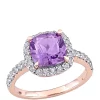 Wholesale 🎉 1.75 ct. t.w. Amethyst, 1 ct. t.w. White Topaz Halo Ring by Belk & Co. 😀