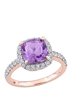 Wholesale ๐ 1.75 ct. t.w. Amethyst, 1 ct. t.w. White Topaz Halo Ring by Belk & Co. ๐