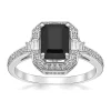 Cheap 🔥 1.6 ct. t.w. Black Onyx and 3/8 ct. t.w. White Topaz Ring in Sterling Silver by Belk & Co. 🥰