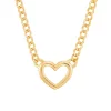 Cheapest 🤩 Heart Center on Curb Chain Necklace in 10K Yellow Gold by Belk & Co. 🧨