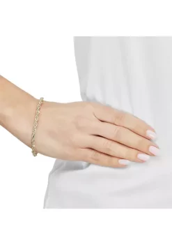 Deals ✔️ Hollow Rope Chain Bracelet in 10K Yellow Gold by Belk & Co. 🤩 -DealsBelk & Co. Store Belk 24558
