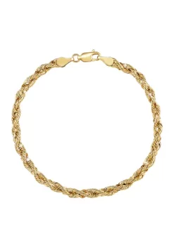 Deals ✔️ Hollow Rope Chain Bracelet in 10K Yellow Gold by Belk & Co. 🤩 -DealsBelk & Co. Store Belk 24559