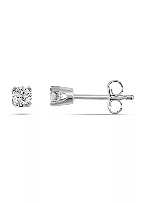 Promo ⭐ 1/5 ct. t.w. Diamond Stud Earrings in 14K White Gold by Belk & Co. 👏 4 Promo ⭐ 1/5 ct. t.w. Diamond Stud Earrings in 14K White Gold by Belk & Co. 👏 - Image 4