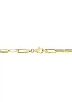 Coupon 🛒 5MM Polished Paperclip Chain Necklace in 18k Yellow Gold Plated Sterling Silver, 32" by Belk & Co. 🎉 -DealsBelk & Co. Store Belk 24579