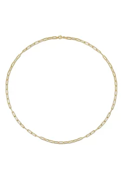 Coupon 🛒 5MM Polished Paperclip Chain Necklace in 18k Yellow Gold Plated Sterling Silver, 32" by Belk & Co. 🎉 -DealsBelk & Co. Store Belk 24580