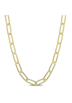 Coupon 🛒 5MM Polished Paperclip Chain Necklace in 18k Yellow Gold Plated Sterling Silver, 32" by Belk & Co. 🎉 -DealsBelk & Co. Store Belk 24581