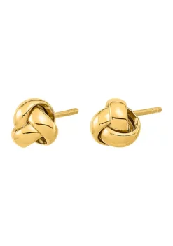 Budget 🌟 14K Yellow Gold Polished Love Knot Post Earrings by Belk & Co. 🔥 -DealsBelk & Co. Store Belk 24583