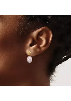 Flash Sale ✨ 14K Yellow Gold 8-9mm Purple Rice Freshwater Cultured Pearl Dangle Post Earrings by Belk & Co. ✨ -DealsBelk & Co. Store Belk 24604