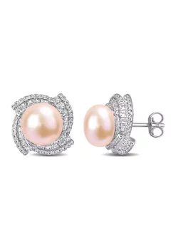 Best Sale ๐ฏ 9-9.5mm Pink Freshwater Cultured Pearl and 2 1/8 CT TGW Cubic Zirconia Swirl Earrings in Sterling Silver by Belk & Co. ๐ฅฐ 9 Best Sale ๐ฏ 9-9.5mm Pink Freshwater Cultured Pearl and 2 1/8 CT TGW Cubic Zirconia Swirl Earrings in Sterling Silver by Belk & Co. ๐ฅฐ -DealsBelk & Co. Store Belk 24618