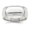 Discount 💯 Sterling Silver 8 Millimeter Half Round Milgrain Band by Belk & Co. 😀