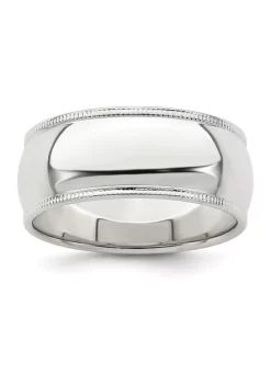 Discount 💯 Sterling Silver 8 Millimeter Half Round Milgrain Band by Belk & Co. 😀