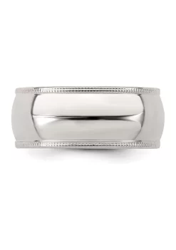 Discount 💯 Sterling Silver 8 Millimeter Half Round Milgrain Band by Belk & Co. 😀 -DealsBelk & Co. Store Belk 24626