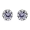 Budget 👏 3/4 ct. 5MM Round Tanzanite and White Topaz Crown Stud Earrings, Sterling Silver by Belk & Co. 🌟