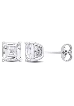 Flash Sale 😍 2.62 CT TGW White Topaz Post Earrings Silver by Belk & Co. 👍