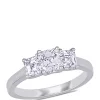 Best deal 😍 1.5 ct. t.w. Asscher-Cut Diamond 3-Stone Engagement Ring in 14k White Gold by Belk & Co. 💯