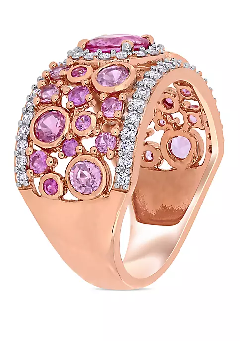 Best deal ๐ 2.6 ct. t.w. Pink Sapphire and 1/2 ct. t.w. Diamond Halo Cuff Ring in 14k Rose Gold by Belk & Co. ๐ฅฐ 2 Best deal ๐ 2.6 ct. t.w. Pink Sapphire and 1/2 ct. t.w. Diamond Halo Cuff Ring in 14k Rose Gold by Belk & Co. ๐ฅฐ - Image 2