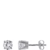 Top 10 😍 1.2 ct. t.w. Lab Created White Sapphire Solitaire Stud Earrings in 10K White Gold by Belk & Co. 🌟