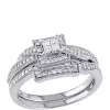 Promo 🔥 2 Piece 1/3 ct. t.w. Diamond Princess Cut Bridal Set in 10k White Gold by Belk & Co. 🔥