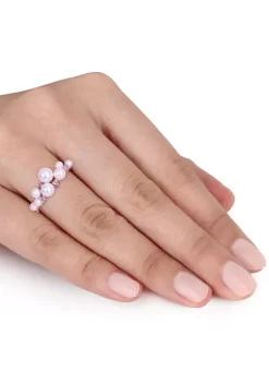 Best Sale 👏 1/10 ct. t.w. Pink Sapphire and Cultured Freshwater Pearl Ring in 10k White Gold by Belk & Co. 😀 -DealsBelk & Co. Store Belk 24701