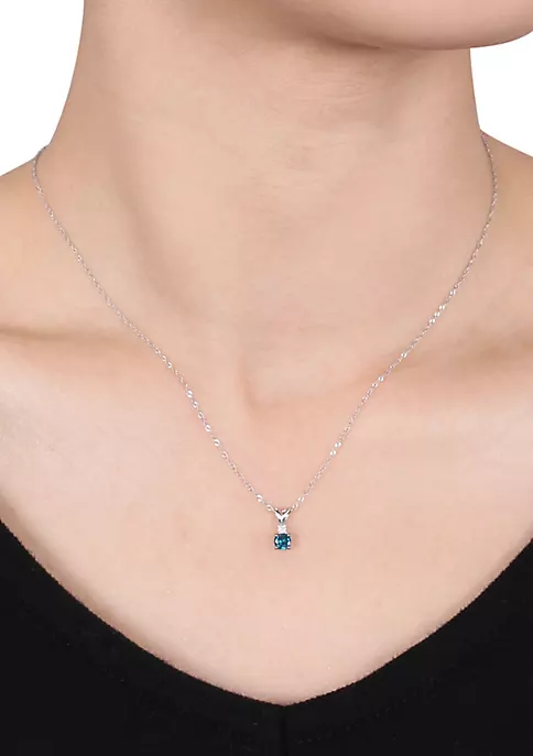 Wholesale โจ Blue and White Diamond Pendant in 10k White Gold by Belk & Co. ๐ฏ 2 Wholesale โจ Blue and White Diamond Pendant in 10k White Gold by Belk & Co. ๐ฏ - Image 2