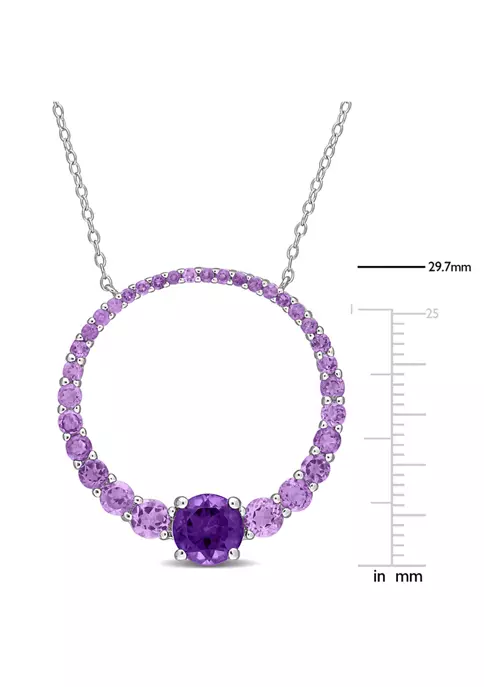 Brand new 🛒 3 CT TGW African Amethyst Circle of Life Pendant with Chain in Sterling Silver by Belk & Co. 🎁 2 Brand new 🛒 3 CT TGW African Amethyst Circle of Life Pendant with Chain in Sterling Silver by Belk & Co. 🎁 - Image 2