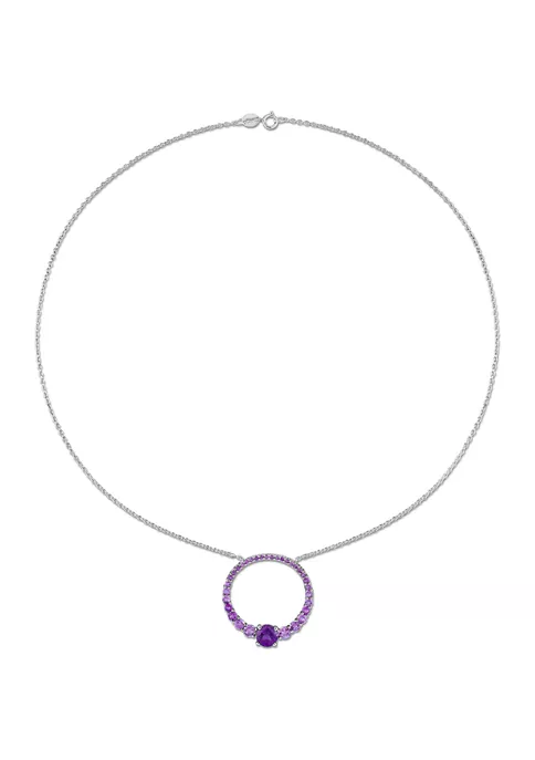 Brand new 🛒 3 CT TGW African Amethyst Circle of Life Pendant with Chain in Sterling Silver by Belk & Co. 🎁 5 Brand new 🛒 3 CT TGW African Amethyst Circle of Life Pendant with Chain in Sterling Silver by Belk & Co. 🎁 - Image 5