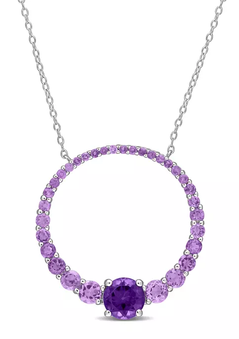 Brand new 🛒 3 CT TGW African Amethyst Circle of Life Pendant with Chain in Sterling Silver by Belk & Co. 🎁 6 Brand new 🛒 3 CT TGW African Amethyst Circle of Life Pendant with Chain in Sterling Silver by Belk & Co. 🎁 - Image 6