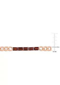 Brand new 😀 4 CT TGW Garnet Birthstone Link Bracelet in Rose Plated Sterling Silver by Belk & Co. 💯 -DealsBelk & Co. Store Belk 24739