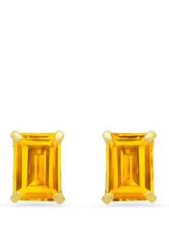 Coupon ✨ 14k White Gold Solitaire Emerald-Cut Birthstone Stud Earrings by Belk & Co. 🔥 -DealsBelk & Co. Store Belk 2474