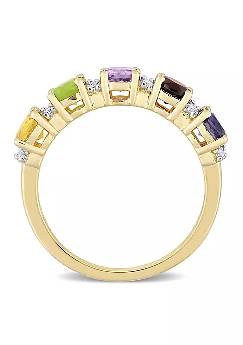 Cheapest ๐ฅฐ White Topaz, Amethyst, Iolite, Garnet, Citrine & Peridot Semi Eternity Ring in Yellow Gold Plated Sterling Silver by Belk & Co. ๐ฅ 3 Cheapest ๐ฅฐ White Topaz, Amethyst, Iolite, Garnet, Citrine & Peridot Semi Eternity Ring in Yellow Gold Plated Sterling Silver by Belk & Co. ๐ฅ - Image 3