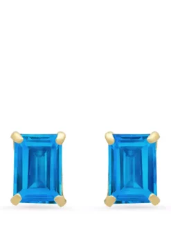 Coupon ✨ 14k White Gold Solitaire Emerald-Cut Birthstone Stud Earrings by Belk & Co. 🔥 -DealsBelk & Co. Store Belk 2476