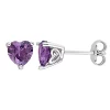 Coupon 👍 Lab Created 2.37 CT TGW Created Alexandrite Post Earrings Silver by Belk & Co. ✔️
