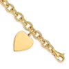 Coupon ❤️ 14K Yellow Gold 8.5-inch Polished Link with Heart Charm Bracelet by Belk & Co. 🎉