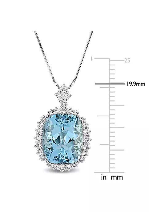 Best Sale ⭐ 14.73 ct. t.g.w. Aquamarine and 1.09 ct. t.w. Diamond Pendant with Chain in 14K White Gold by Belk & Co. 👍 3 Best Sale ⭐ 14.73 ct. t.g.w. Aquamarine and 1.09 ct. t.w. Diamond Pendant with Chain in 14K White Gold by Belk & Co. 👍 - Image 3